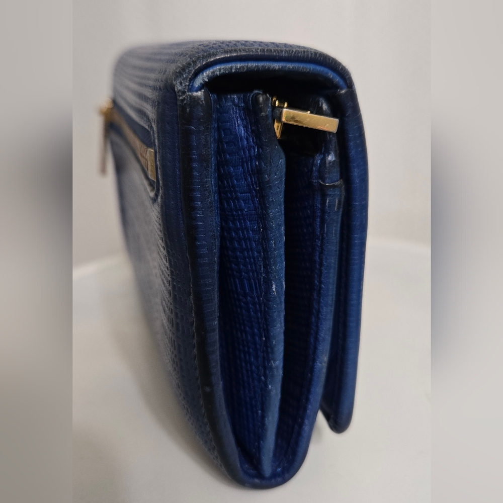 EUC Loewe Textured Navy Leather Wallet - Picture 3 of 13